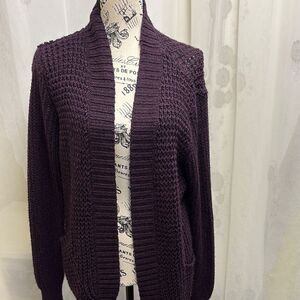 RD Style Women's Purple Cardigan Sweater